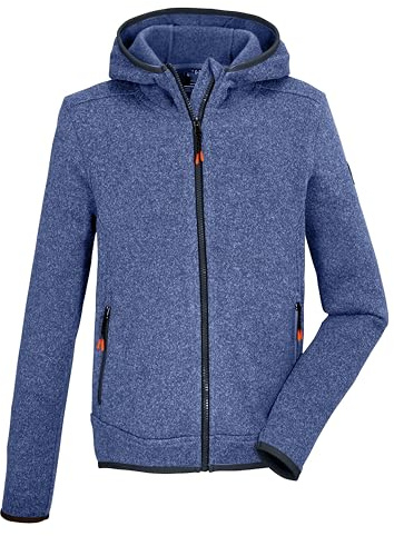 killtec Jungen Strickfleecejacke mit Kapuze KOS 176 BYS KNTFLC JCKT, dunkel denim, 116, 43037-000