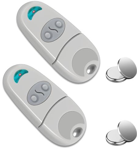 Telecommande Portail, 2 Pièces Télécommande Portail 433,92 MHz, Télécommande Porte de Garage 2 canaux Compatible avec C@ME 432EE, EV, NA (Comprend 2 Piles supplémentaires)