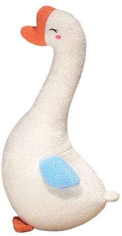 Ueiwffzo Gans Kuscheltier Stofftier, Ente Plüschtier Puppe Plüsch Kissen 60cm Kuscheltier XXL Gefülltes Kissen Flauschiges Stofftier WeichesDekokissen Für Kinder Und Mädchen (Gans)