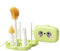 Lammcou Set de cepillos para biberones, 7in1 Kit de Limpieza portátil con Cepillo de Silicona, Cepillo para pezones & pajitas, dispensador de jabón, Caja de Almacenamiento, Soporte para Secado (Green)