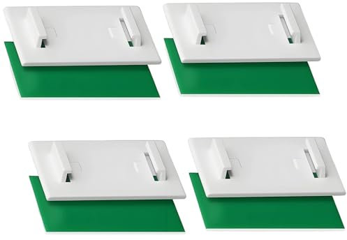 Support Adhésif pour Store Enrouleur, sans Perçage, 4 Pièces, Blanc/Vert, 5,3 x 1,2 cm, Accessoire de Fixation pour Fenêtres PVC