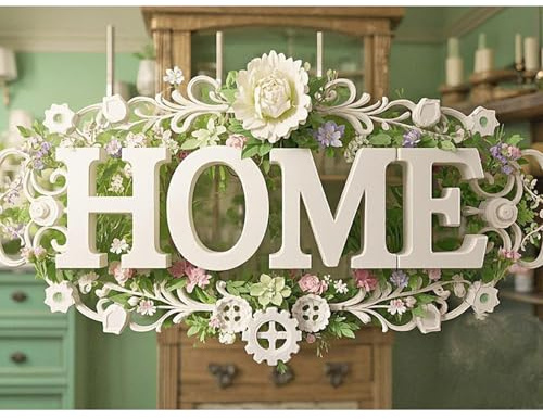 SHEGZHUC Diamond Painting Erwachsene Home Türschild, 40x30cm Diamant Malerei Bilder Sweet Home, Mosaik Stickerei Kreuzstich Kunst Geschenk, Wanddekoration für Schlafzimmer Wohnzimmer