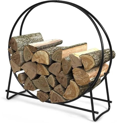 Feuerholzregal Innen, Modernes Kaminbesteckregal, Schmaler Holzständer, Multifunktionales Lagerregal mit Stauraum, Elegante Aufbewahrung für Wohnzimmer und Hütten
