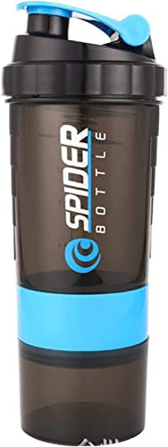 MRKU Portable Protein Powder Shaker Bottle High Capacity 3 Layers Powder Mixing Cup Blender Sports Water Cup Drinking Water Bottles