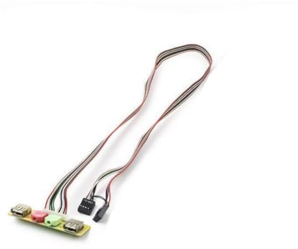 SELVFZ PC Computer Cable Connectors Case Front Panel USB 3.5mm Front USB2.0 Plug Guard Extend Microphones Earphone Cable Computer Chassis Front Interfaces