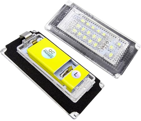 2x Luz Matrícula LED Compatible For Mini Cooper Sin Error Impermeable 6000K | Lámpara LED de placa de matrícula Compatible For BMW Mini Cooper R50 R52 R53 ONE (2001-2008) - Lámpara Placa Matriculación