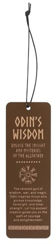 Odin’s Wisdom Wooden Bookmark | Vegvisir Rune Bookmark | Norse Mythology Reading Accessory