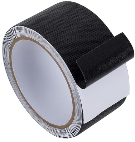 FINGERINSPIRE 3m Ruban Adhésif Antidérapant Caoutchouc Noir 50mm de Large Ruban Élastique Adhésif pour Poignées Accessoires Adhérence pour Réparations Domestiques Intérieur Extérieur Rubans Étanches