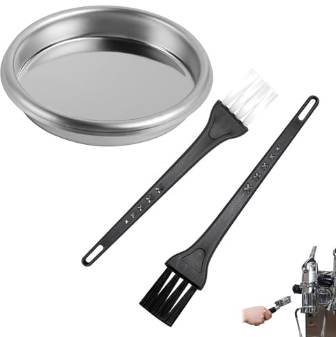 Filtro de Café de Acero Inoxidable 58mm Filtro de Café Canasta de Filtro Presurizado de Doble Capa Canasta de Filtro Expreso de Compatible con Cafeteras Cecotec Ufesa Breville