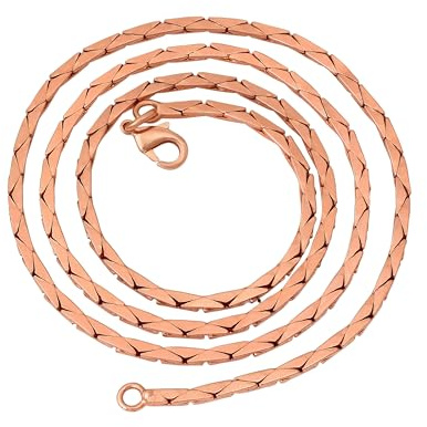 GOLD TROVE Pure Copper Choker Necklace 14 | Rose Gold Tone Jewelry for Women | Wellness & Healing Benefits | Gift for Her on Christmas, Valentine’s & Birthdays