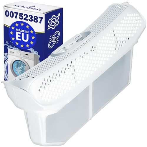 Filtre à Peluches pour Seche Linge 00752387 pour Bosch pour Siemens | pour Avantixx Maxx Serie 4 Serie 6 iQ300 iQ500 iQ700 - MADE IN EU - Garantie de 10 Ans - MONTERAL