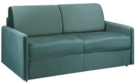 Vente-unique - Schlafsofa 3 Calife - Samt - smaragdgrün