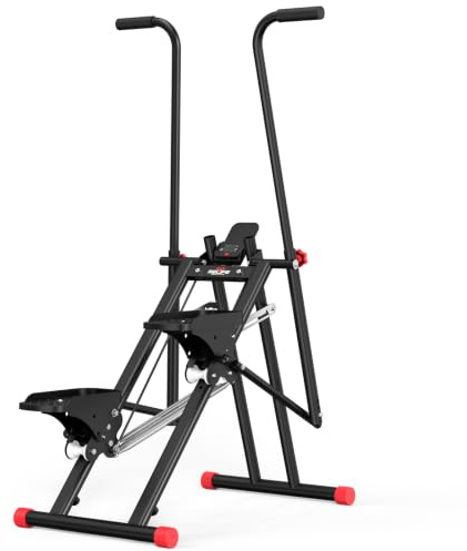 RELIFE REBUILD YOUR LIFE Stair Stepper für Zuhause, Vertical Climber Treppensteiger Fitnessgerät Klappbar, Widerstand Verstellbar Beine Trainieren Cardio Trainer