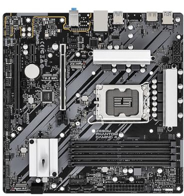 Carte mère Carte mère Fit for ASRock Z690M Phantom Gaming 4 Compatible avec Les processeurs i9-14900K, i7-12700K et i5-12400F, Socket LGA1700, emplacements DDR4, M.2 NVMe, HDMI, PCIe .0, mATX