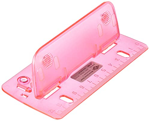 Wedo 67809 2fach Taschenlocher (Kunststoff zum Abheften für 8 cm Lochung, mit 12 cm Skala) pink