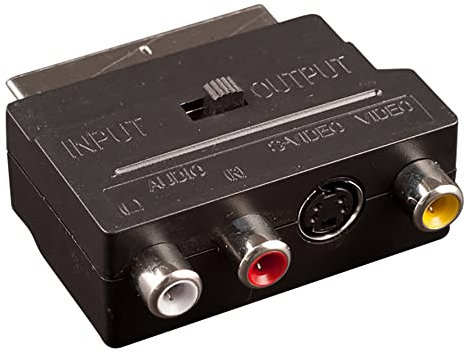 Dencon 21 Pin Scart Adapter to 3 Phono RCA Sockets S Video AV Audio TV DVD S02