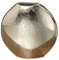 Meinposten Dekovase Vase Silber Metall rund oval Deko Metallvase Tischdeko Aluminium massiv (Runde Vase, Höhe 15,5 cm)