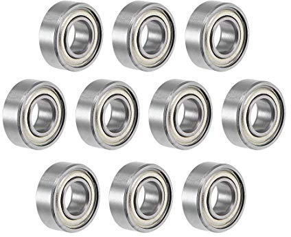 sourcing map MR115ZZ Rillenkugellager 5 x 11 x 4 mm, doppelt geschirmt, ABEC-3-Kugellager, 10 Stück