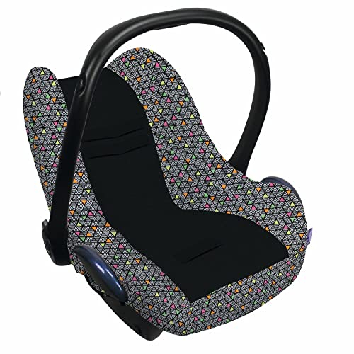 Dooky Ersatzbezug für Kindersitz, 0+, verschiedene Designs erhältlich, Neondreiecke