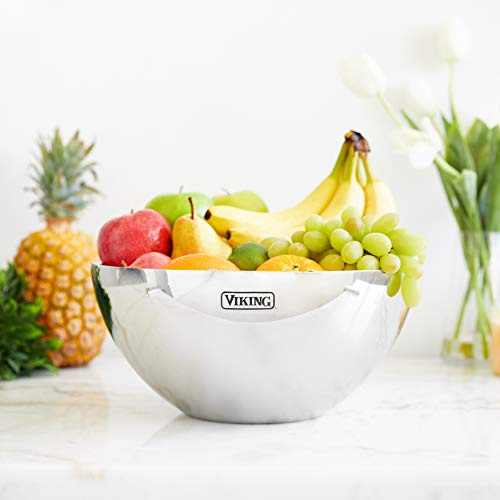 VIKING 40018-9414 Serving Bowl, Stainless Steel, Silver