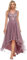 Ever-Pretty Robe Longue Femme High Low Paillettes Tulle sans Manche Col V