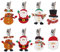 Annhao 8 Stück Weihnachten Bestecktaschen, Besteckhalter Weihnachten, Weihnachtsmann Schneemann Elch Tischdeko weihnachten, Tischdekoration für Messer Gabel weihnachtsservietten Weihnachtsdeko