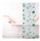 Relaxdays Duschrollo Blätter, 60x240cm, Seilzugrollo für Dusche & Badewanne, wasserabweisend, Decke & Fenster, weiß/grün