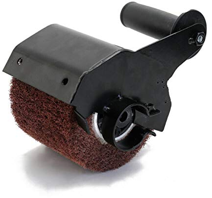 POHOVE Burnishing Polishing Machine,Handheld Wheel Polishing Machine Angle Grinder,Wire Drawing Machine with Grinding Wheel,Electric Sander Polisher for Metal Steel Wood Polishing