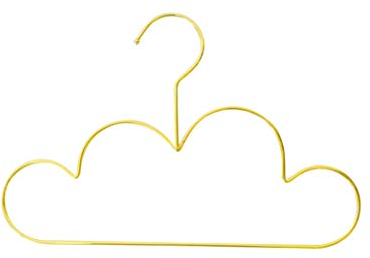 Tomaibaby 5Pcs Wolke Kleiderbügel für Kinder Kleidung Gold Wolke Form Kinder Kleiderbügel Metall Nicht Slip Kinder Kleidung Mantel Pullover Kleiderbügel Wolkenaufhänger