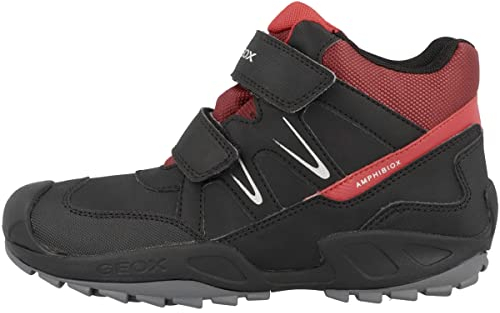 Geox Jungen J New Savage Boy B A Schuhe,24 EU,Black Red