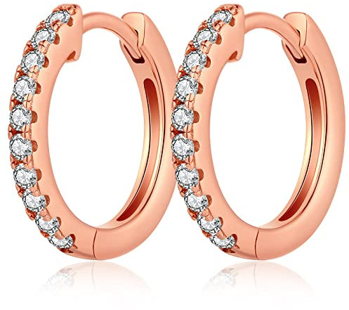 jiamiaoi Orecchini a Cerchio Uomo Orecchini Cerchio Argento Donna Oro Bianco 24mm