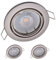 3x Oktaplex Einbaustrahler 3 Stufen dimmbar Dijon Schwenkbar - LED Modul Nizza 4,8W 3000K 230V 380lm Warmweiß 110° - Spots Edelstahl gebürstet Lochmaß 68mm