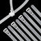 XINGO 100 Pièces Collier de Serrage Blanc Plastique Réutilisables, 400mm x 7.6mm, Attache Câble Colorées, Serre Câbles Nylon, Colliers Serre-Cable Résistant aux UV