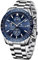 BENYAR Herren Uhr Chronograph Analogue Quartz Wasserdicht Business Blau Zifferblatt Armbanduhr mit Edelstahl Armband…