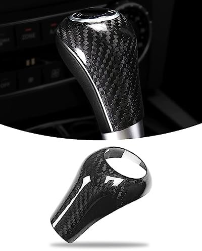 LIMBQS Schaltknauf-Abdeckung für Mercedes Benz W204 W212, Schaltknauf-Abdeckung, Aufkleber, Verkleidung für A C E G GLS-Klasse (True Carbon)