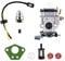 YULLING Carburador para Motor de desbrozadora 43cc 49cc 52cc kit de carbu con junta, manguera, Bujía y Filtro de Gasolina