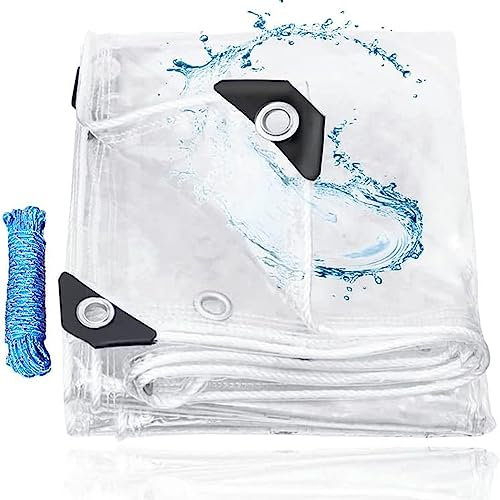Planenösen, robust, wasserdicht, PVC, transparent – 1,8 m, 2,4 m, 4 m, 8 m, durchsichtige Plane, Poly-Vinyl-Blattabdeckung für Haus, Garten, Outdoor, Pflanzen, Markise, Vordach, Zelt (Size : 1x1.5m