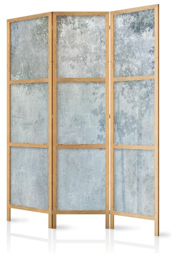 murando - Paravent Raumteiler Holz Bäume, 135x172 cm, 3-teilig, Wohnzimmer | Mobiler Sichtschutz, sofort einsatzbereit, Holzrahmen, ideal fürs Wohnzimmer oder Büro, geruchsneutral, lichtbeständig