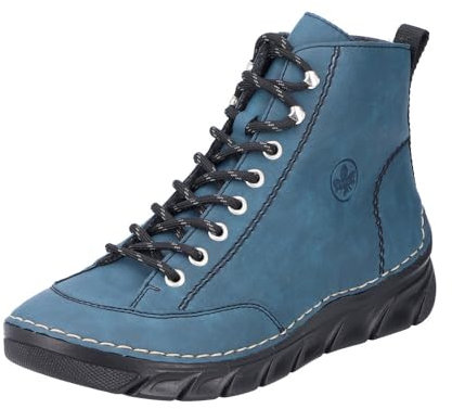 Rieker Damen 55022 Schnürstiefel, Grün, 39 EU