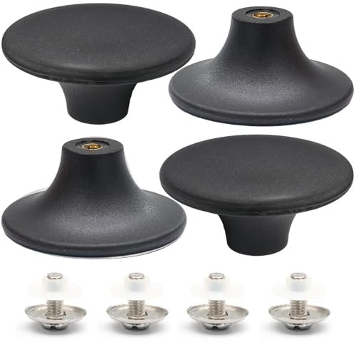 suiwotin 4pcs Dutch Oven Knob, Black Lid Knob Replacement for Enameled Ceramic Cast Iron Dutch Oven Pot Lid, Pan Lid Handle