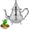 SULTAN TEA Moroccan Metal Teapot Handmade Silver Teapot with Handle Traditional Engraved Catering Teapot for Serving Classical Design Induction Teapot for Home Gatherings and Tea Party (800ml)
