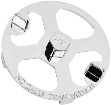 Delixike 42239 Shower Drain Strainer/Shower Drain Wrench （Stainless Steel）