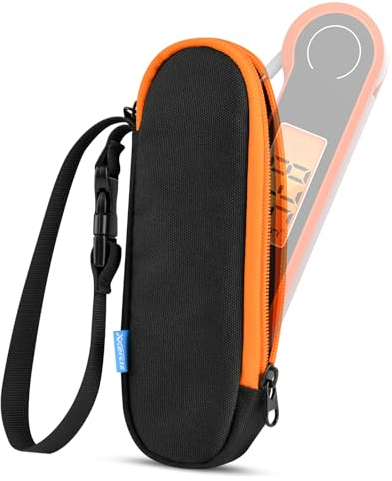 Xxerciz Carrying Case for ThermoPro TP19H Digital Meat Thermometer, Nylon Storage Bag with Handle Strap, Shockproof Waterproof Black Travel Protective Case for Outdoor Camping