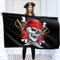 Bandera pirata 90 x 150 cm con ojales, bandera pirata grande para niños, impresión digital viva, bandera pirata, bandera de Jolly Roger, doble costura