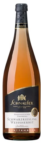 Schwarzriesling Weißherbst halbtrocken | Rosewein aus Württemberg von der Familienkellerei Schnaufer | 1 Liter Flasche
