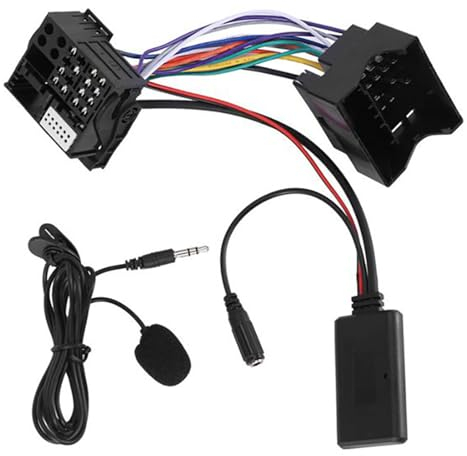 BOROCO Bluetooth Musik Adapter, Bluetooth AUX Audio Adapter Kabelbaum Kabel, Bluetooth 5.0 AUX Audio Adapter mit Mikrofon or OPEL CD30 CDC40 CD70 DVD90