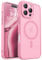 CANSHN Magnetic for iPhone 16 Pro Case, Upgraded [Full Camera Protection] [Compatible with Magsafe] [Translucent Matte] Shockproof Protective Phone Case for iPhone 16 Pro 6.3 - Pink