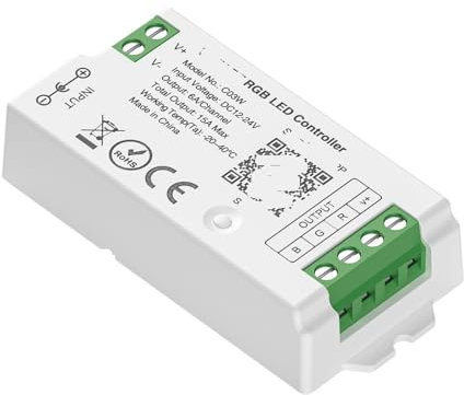 1 PZ Controller LED CCT RGB Dimmer RGBW Striscia LED 2.4G DC12V 24V(4 Pin RGB Lights)