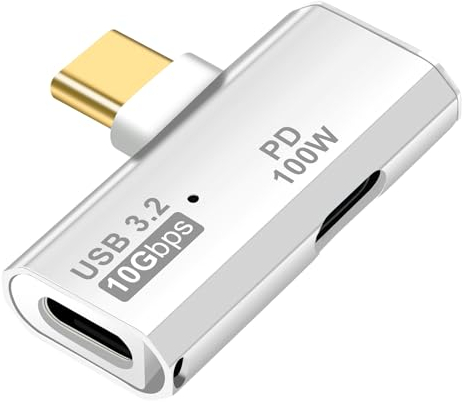 Seminer USB C OTG Adapter, Typ C 100W PD Laden auf Dual C Splitter für iPhone 15 Pro Max, Google TV Chromecast 2020, MacBook, Samsung Galaxy S22/S23 (Weiß)
