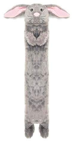 Olivia Rocco Extra Long Hot Water Bottle with Super Soft Unicorn Pug Cover 72 cm Thermotherapy 2L Pure Natural Rubber Winter Gift (Grey Bunny)
